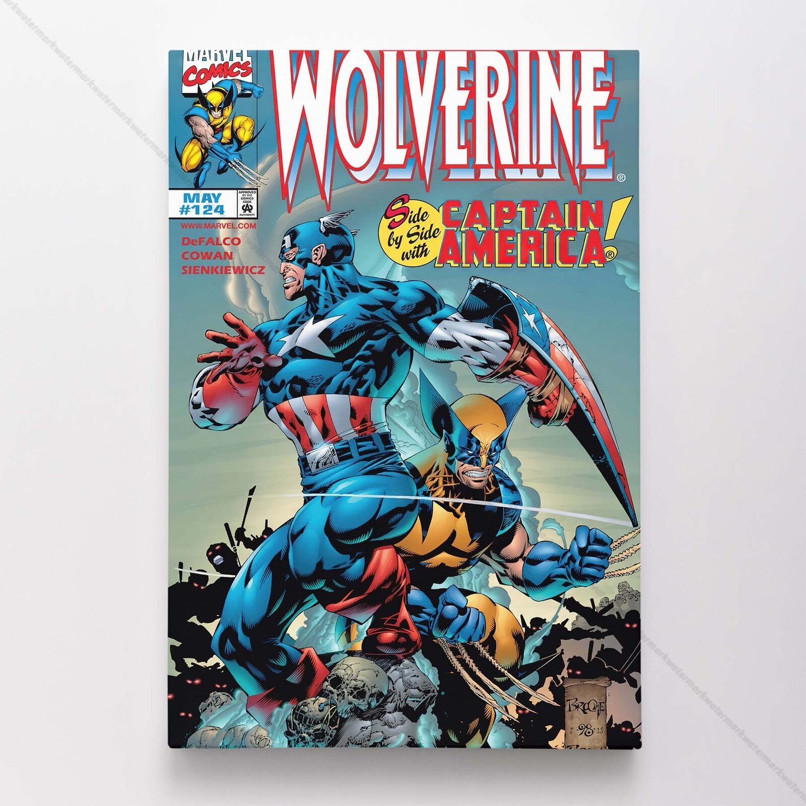 Wolverine Poster Canvas Vol 2 #124 X-Men Superhero Marvel Comic Book Art Print