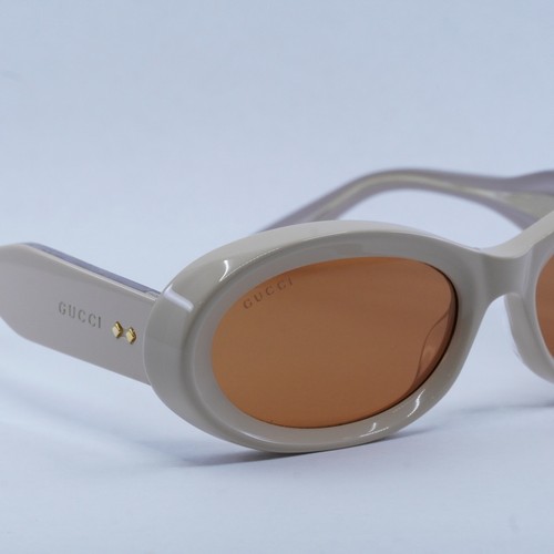Pre-owned Gucci Gg1527s 004 Beige/rust Brown 54-17-145 Sunglasses Authentic