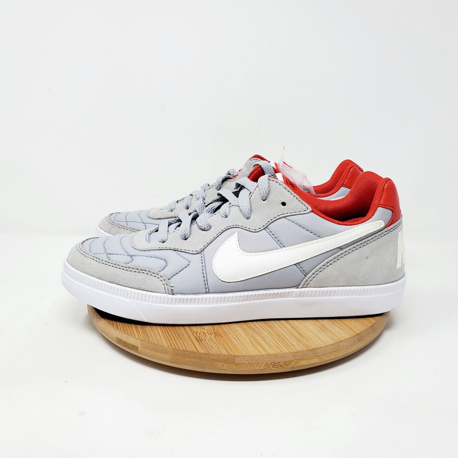 Nike NSW Tiempo Trainer Shoes Mens 7 Grey White Red Retro