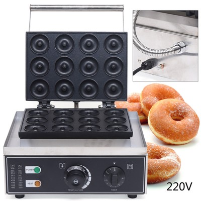 Commercial Nonstick Electric 12pcs 5cm Doughnut Baker Donut Maker Machine 110V