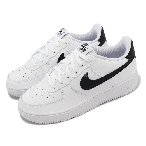 

Nike Air Force 1 GS AF1 Белый Черный Детская молодежная повседневная обувь Кроссовки CT3839-100, Air Force 1 Gs