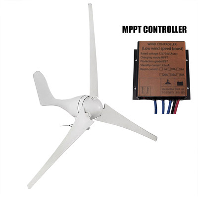 Wind Turbine 12V 24V Electric Generator for Home, 3 Blades, PWM Controller