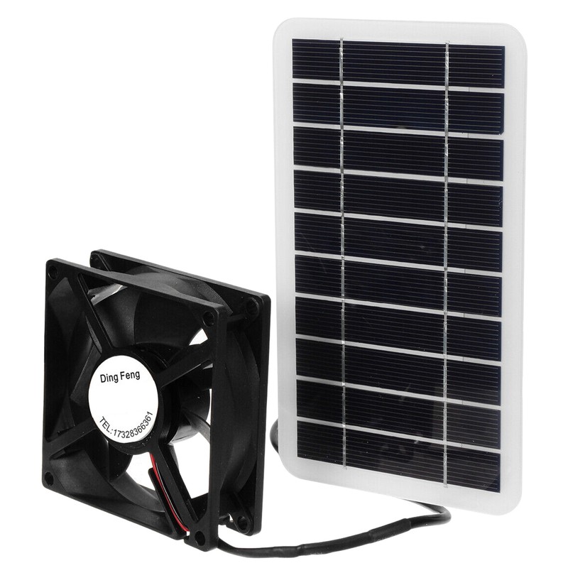 Solar Panel Powered Fan Mini Ventilator Exhaust Fan Greenhouse Motorhome House
