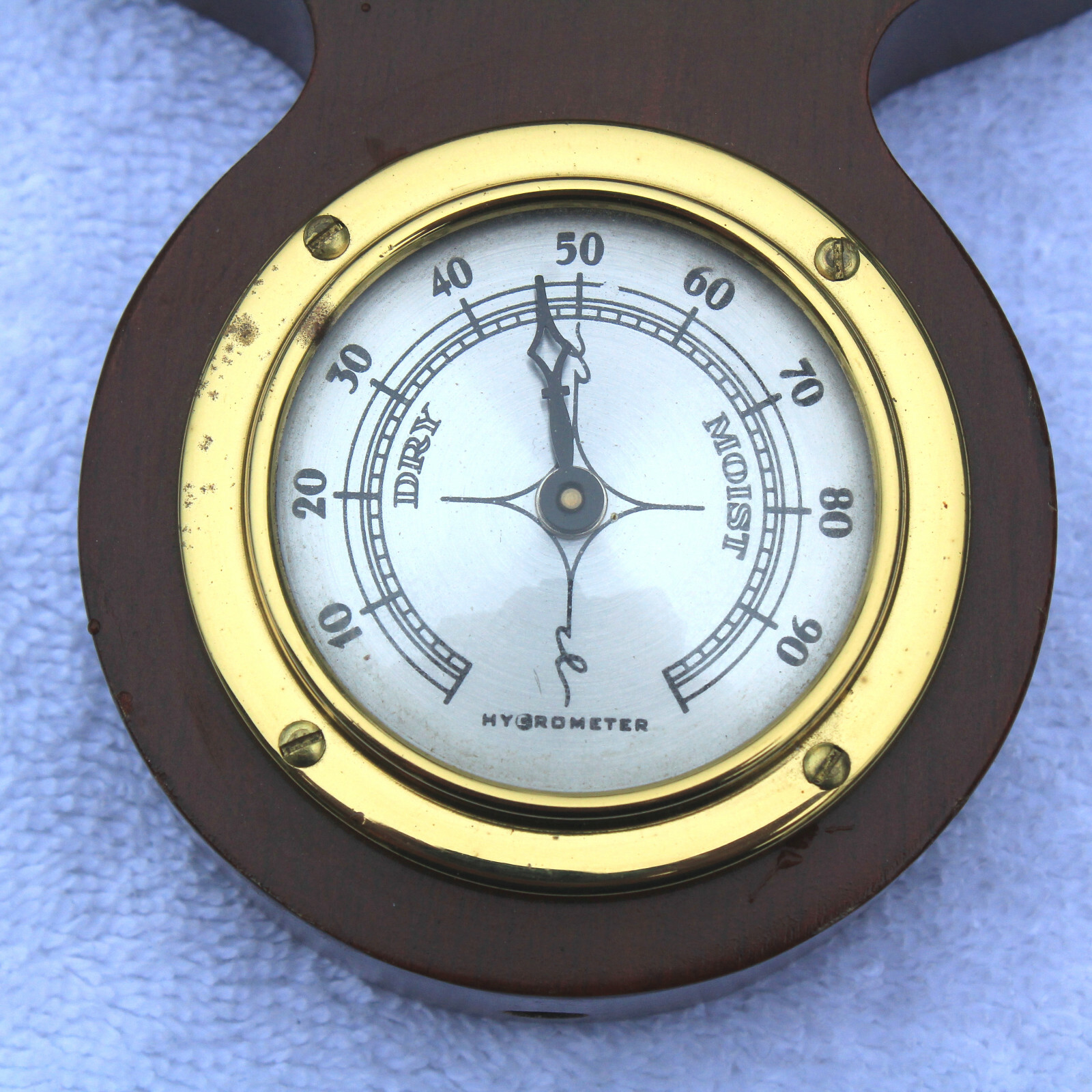 VIntage Wood AIRGUIDE Banjo Weather Instrument Thermometer/Barometer/Hygrometer