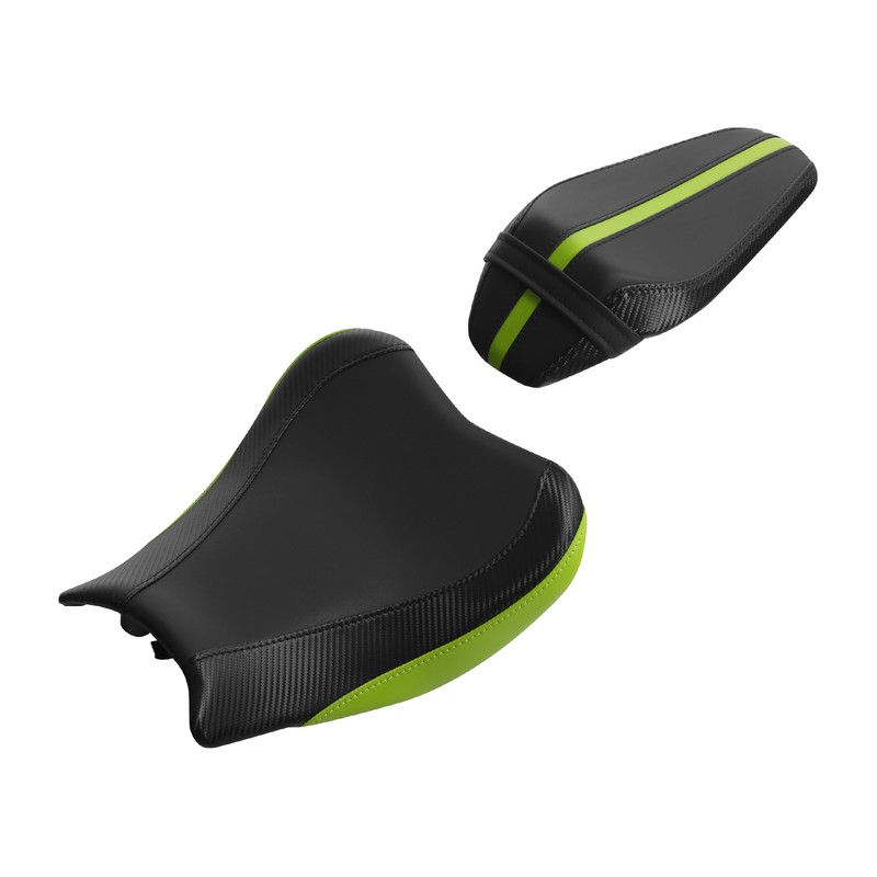 Black Green Rider Driver & Passenger Seats Fits For Kawasaki