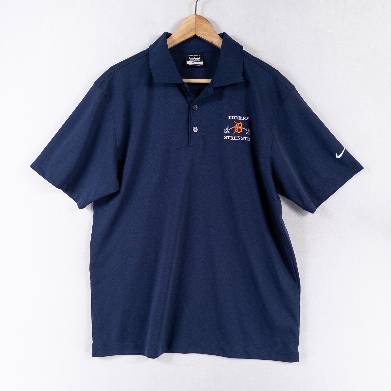 Nike Golf Polo Shirt Mens Medium Navy Blue Dri Fit