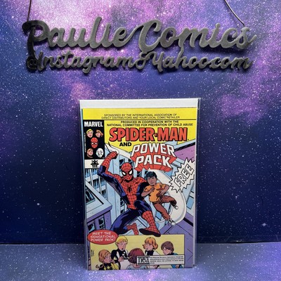 Spiderman & Power Pack #1 Marvel Comics 1984 NEA Prevention-Child Abuse-Retailer