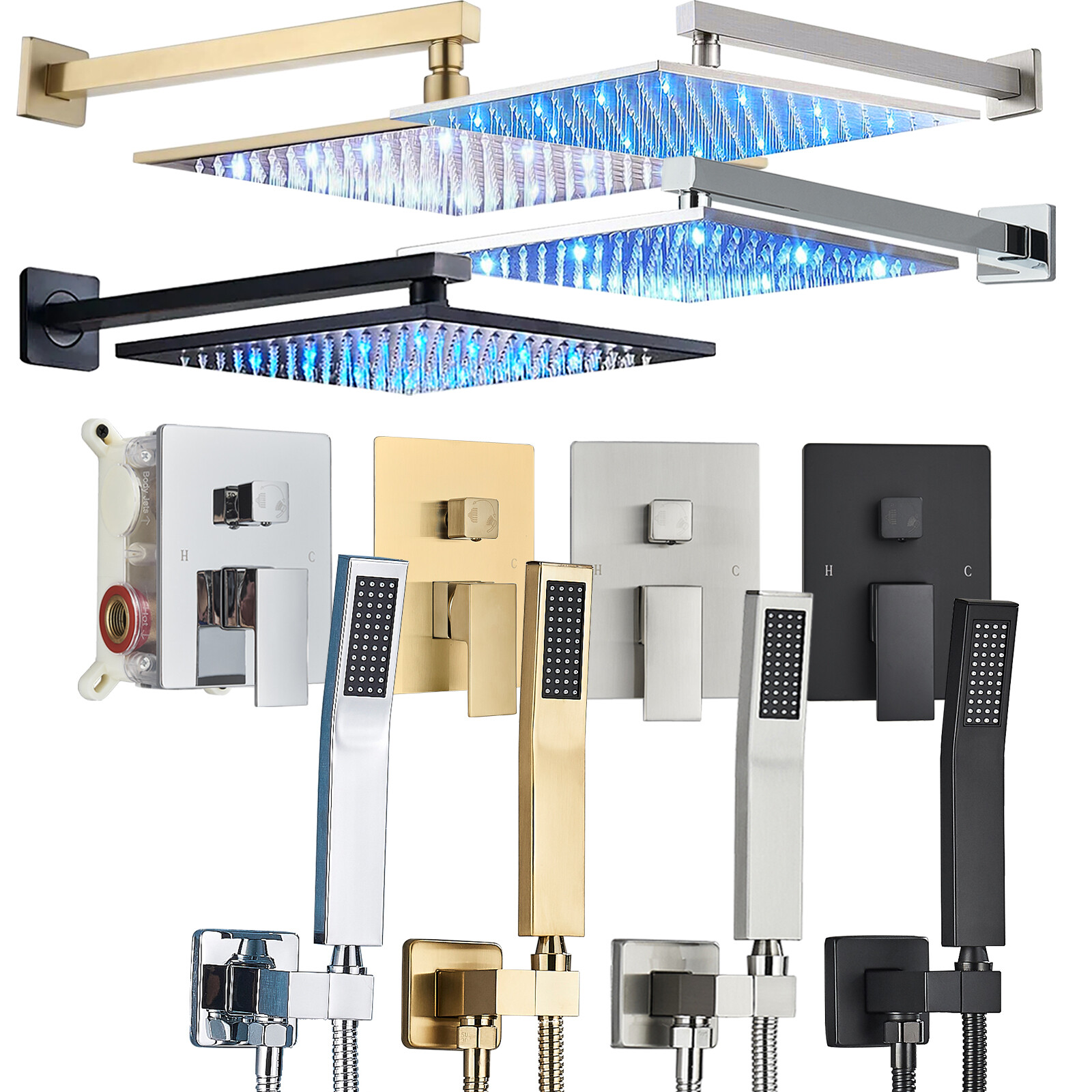 Combo Kit W/mixer Valve Wall Mount