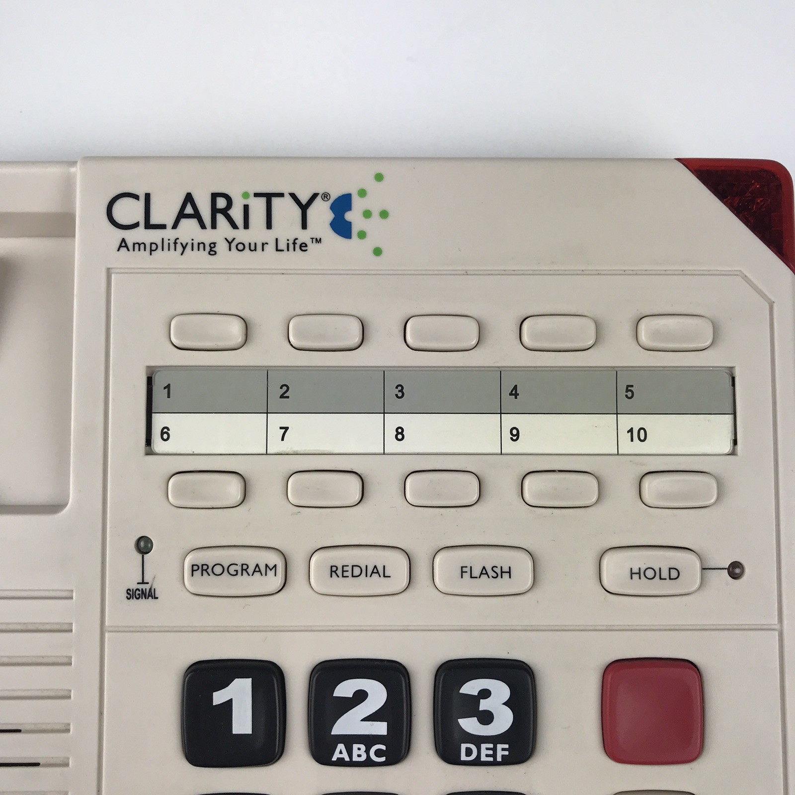 Clarity W1000 Amplified Telephone for Hearing Impaired Lg Keypad Flashing Light