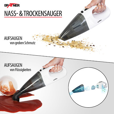 Akku Handstaubsauger Staubsauger kabellos beutellos Nass und Trocken Grafner®
