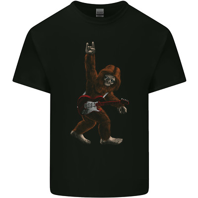 Camiseta De Algodón Para Hombre Bigfoot Rocks Funny Rock N Roll Guitar Music
