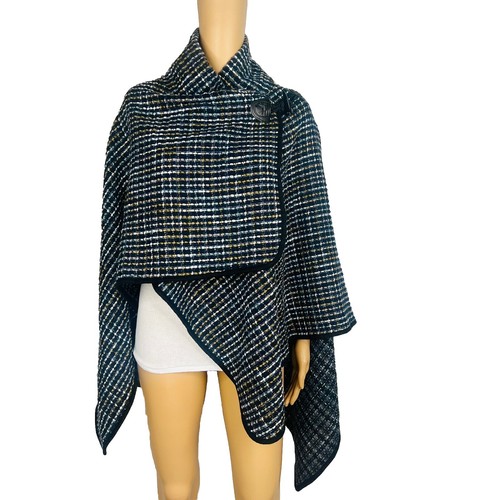 Jones New York Tweed Wrap Knit Cape Poncho Shawl One Size Jones New York Tweed Wrap Knit Cape Poncho Shawl One Size