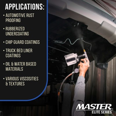 Air Rust Proofing Undercoating Gun, Gauge, Cup, 22" Wands, Spray Truck Bed Liner