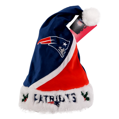 New England Patriots Christmas Santa Hat (17 in) Adult Unisex Football Team