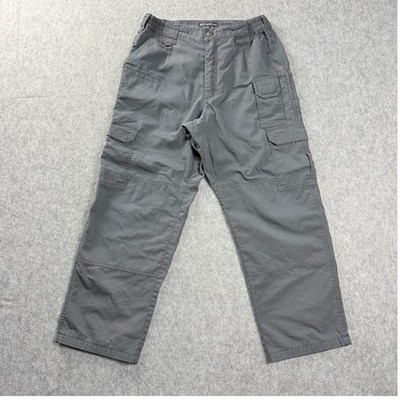 5.11 Tactical Mens Cargo Pants 30x27 Ripstop Gray Charcoal Workwear