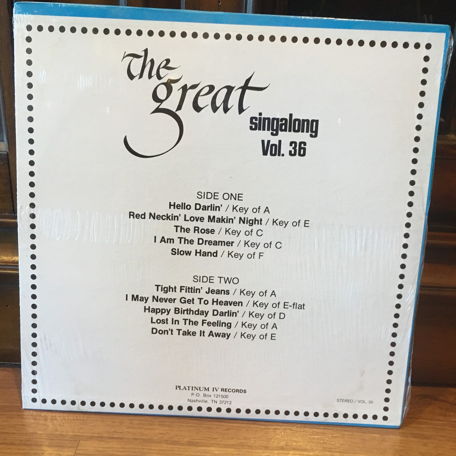The Great Singalong Vol. 33  Karaoke Style LP Album 1960's Brand New and Sealed