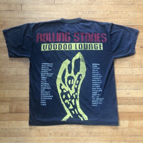 ROLLING STONES Vintage Rare Voodoo Lounge Tour T Shirt XL | eBay ROLLING STONES Vintage Rare Voodoo Lounge Tour T Shirt XL | eBay