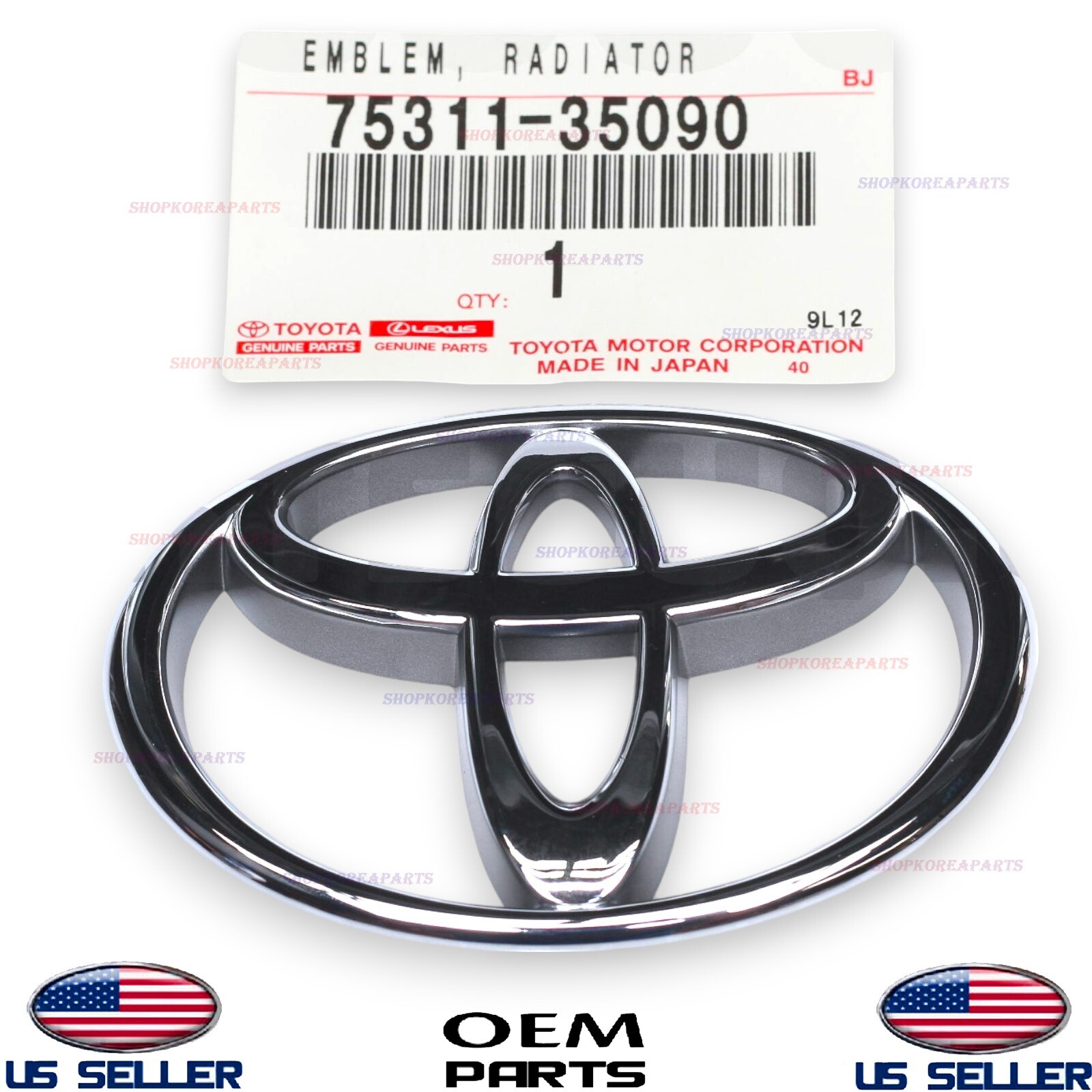 Genuine Front Grille Emblem Logo Symbol OEM Toyota *See