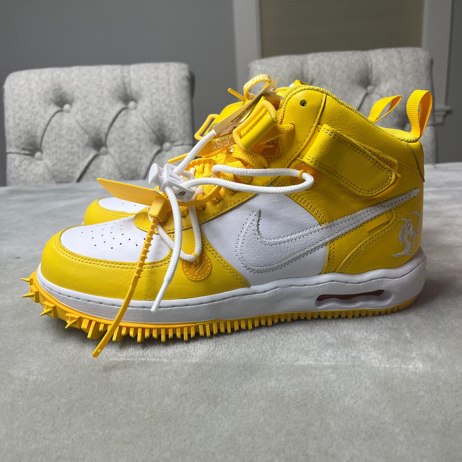 Nike Air Force 1 x Off-White Mid SP Leather 'Varsity Maize Nike Air Force 1 x Off-White Mid SP Leather 'Varsity Maize