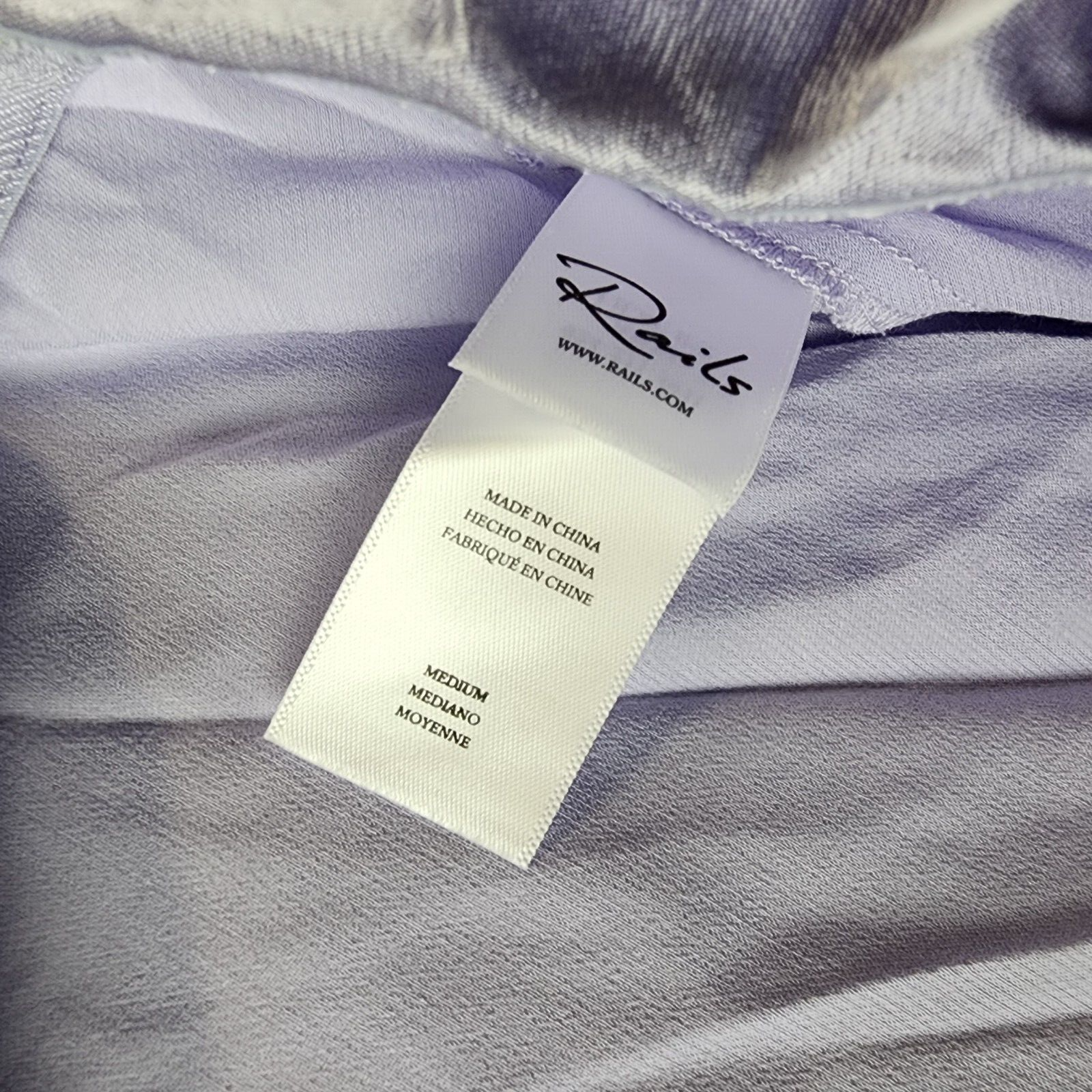 Rails Anya MIDI Skirt Women's Medium Lilac Ice Solid Elastic Waist Pull On - Picture 10 of 14