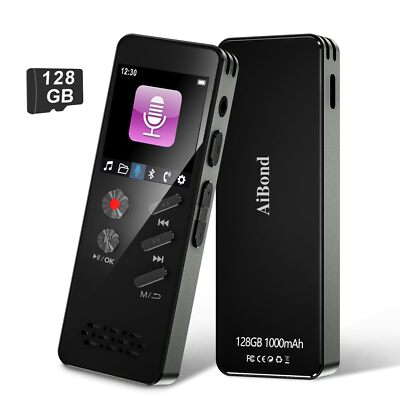 128G Digital Voice Recorder,Voice Activated Recorder with Playback Bluetooth ...