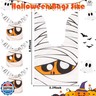 Semato 50 Pcs Halloween Treat Bags, Halloween Goodie Bags White Trick or Treat Gift Plastic Bulk Candy Bag for Kids Party Favors