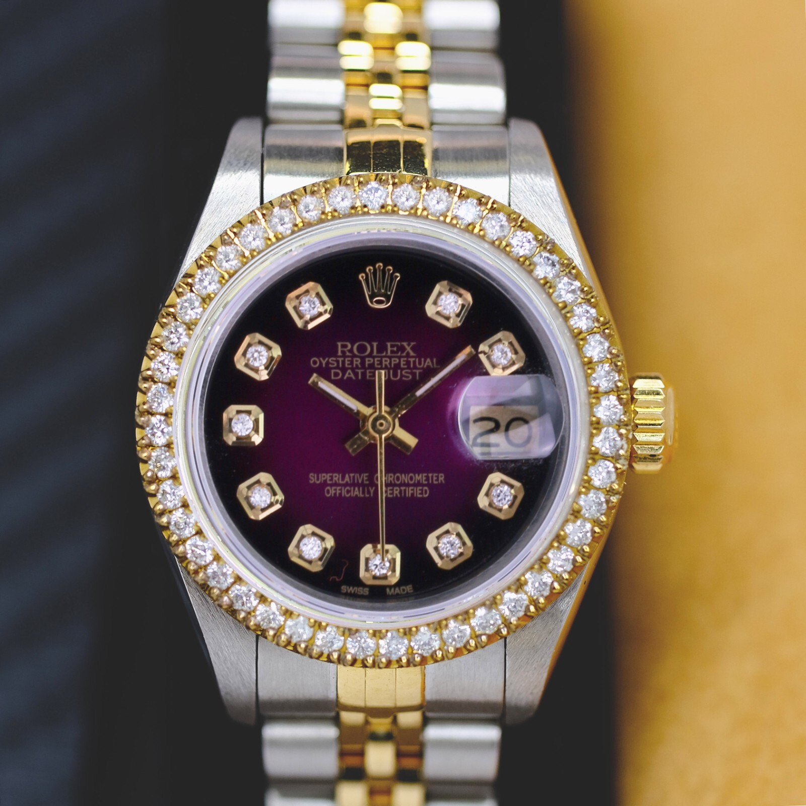 咲羅 ROLEX LADIES DATEJUST 26MM 18K YELLOW GOLD STEEL PINK DIAL