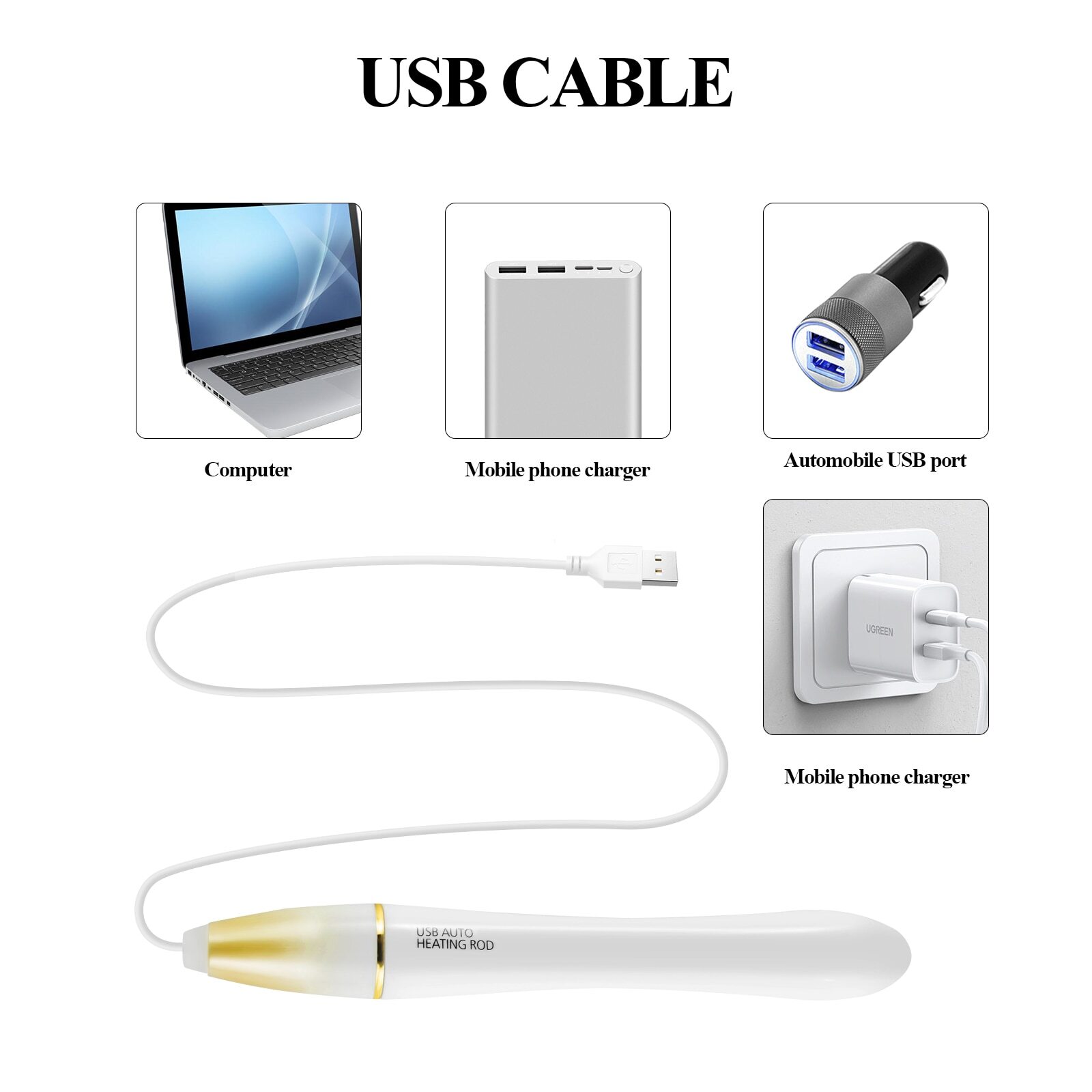 Electric USB Heating Heater Keep Warmer Rod Stick Sex Toys for Male  Masturbator | eBay