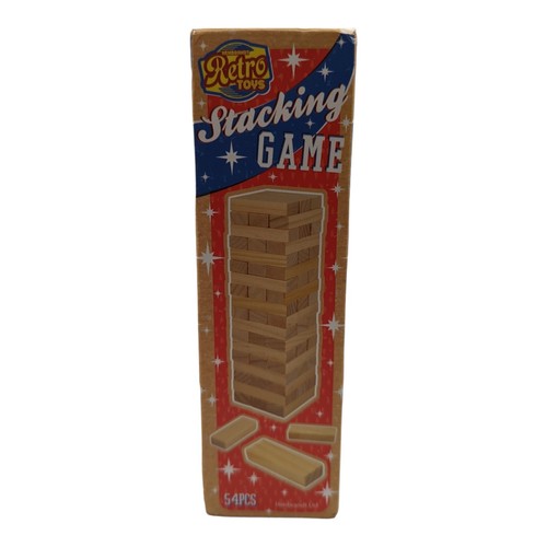 Retro Wooden Stacking Game Toys Small 54 blocks  New Free Postage