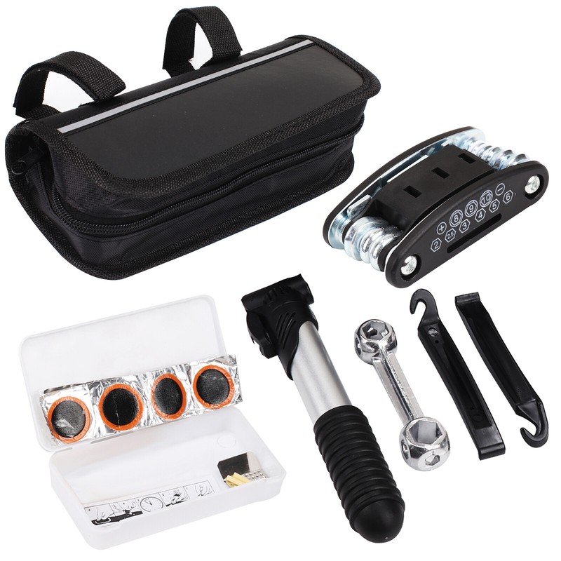 Flickzeug Werkzeug Reparaturset Fahrrad Fahrradflicken Reifenreparatur mit Tasch