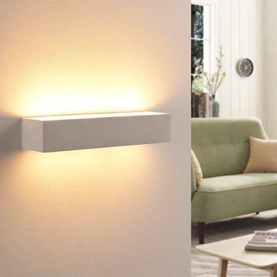LED-Wandlampe Arya Wandleuchte LED Streichbar Lampenwelt Gipsleuchte Wohnzimmer