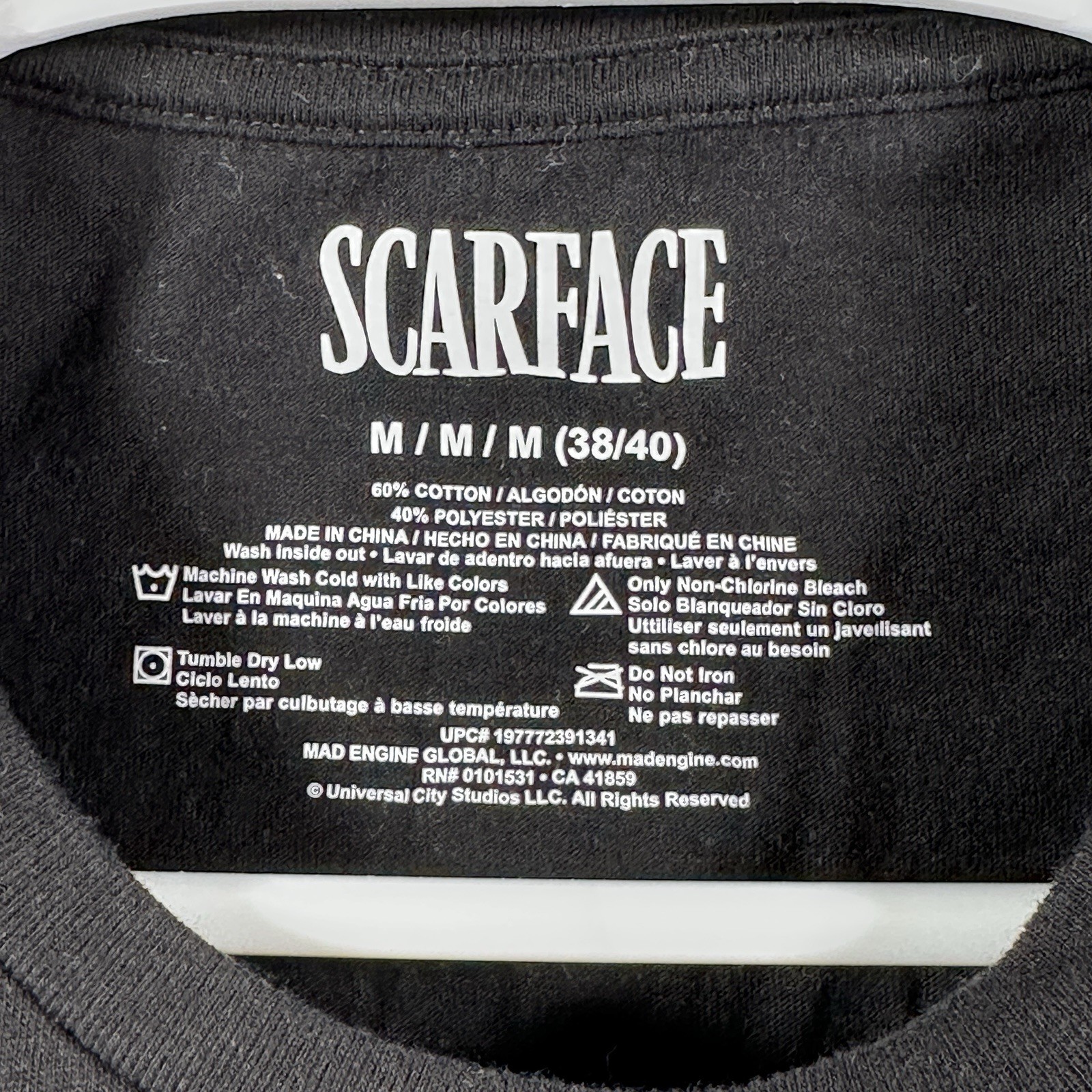 Scarface Tony Montana All Over Print Big Graphic T-Shirt M Vintage Y2K