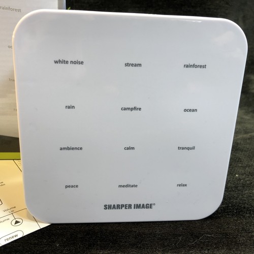 Sharper Image Digital Tranquility Sound Soother 12 Sounds 30 60 90 Sleep Timer