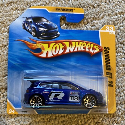 SHORT CARD Hot Wheels VW SCIROCCO GT 24 Volkswagen Blue 2009 Premiere #33/52
