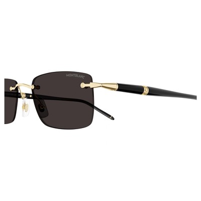 MONTBLANC MONT BLANC MB0344S-001 GOLD BLACK GREY SUNGLASSES