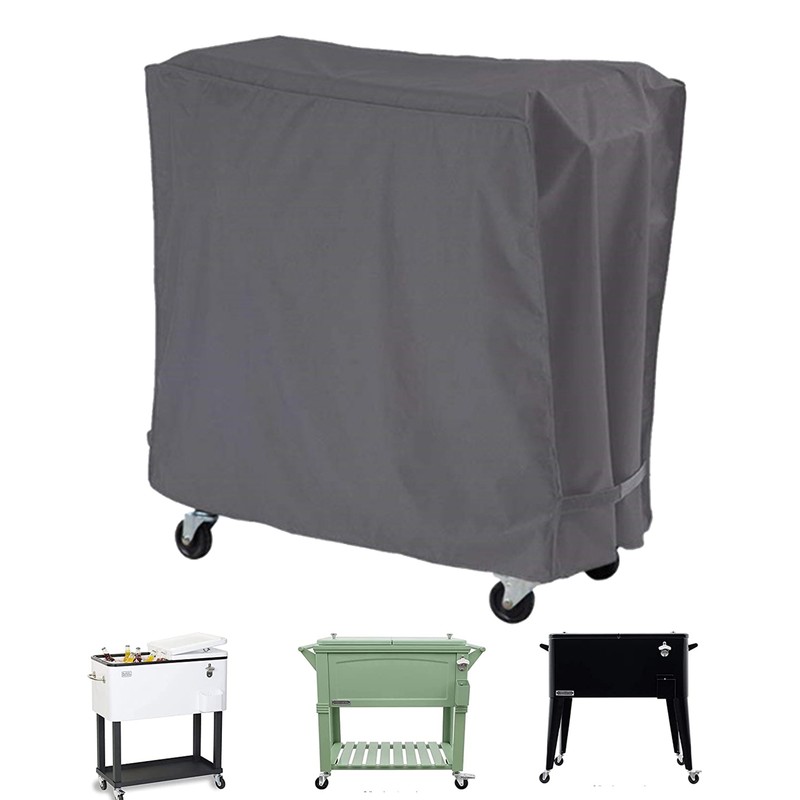 Cover Waterproof Rolling Cooler Cart Cover With Adjustable Zippered