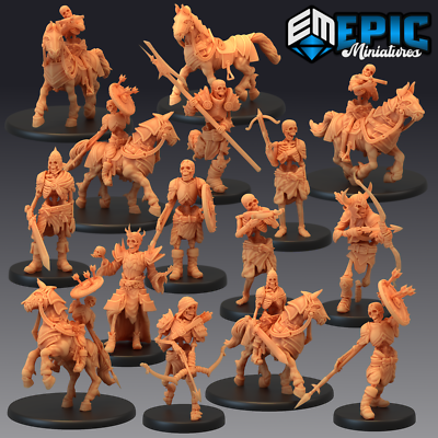 Skeleton Army, Dungeons and Dragons Miniatures, D&D, Epic Miniatures, Fantasy