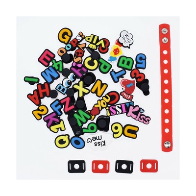 XHAOYEAHX Pack of 50 Shoe Charms of Letters Alphabet Numbers Love Kiss Words ...