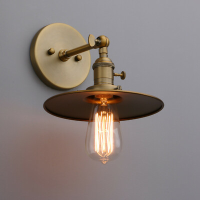 Vintage Wall Sconce Industrial Lamp Fixture Porch Aisle Cafe Lighting w/ Switch