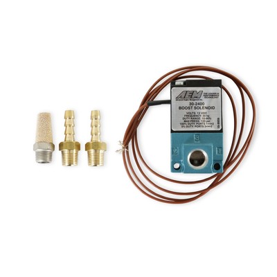 AEM 30-2400 Boost Control Solenoid Boost Control Solenoid Barb Adapter & Muffler