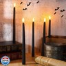 Macarrie 24 Packs Flameless Taper Candles Battery Operated Fake 11 Inch Long Candlelight LED Flameless Candlesticks Flickering Tapered for Christmas Church Prayer New Year Wedding(Black)