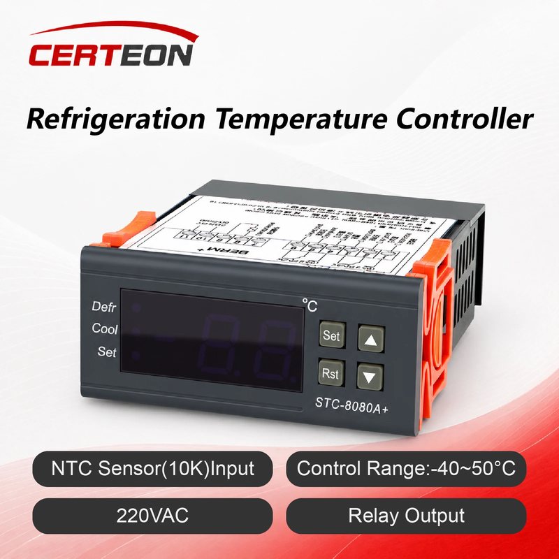 STC-8080A Refrigeration Temperature Controller Digital Thermostat Freezer Refrig