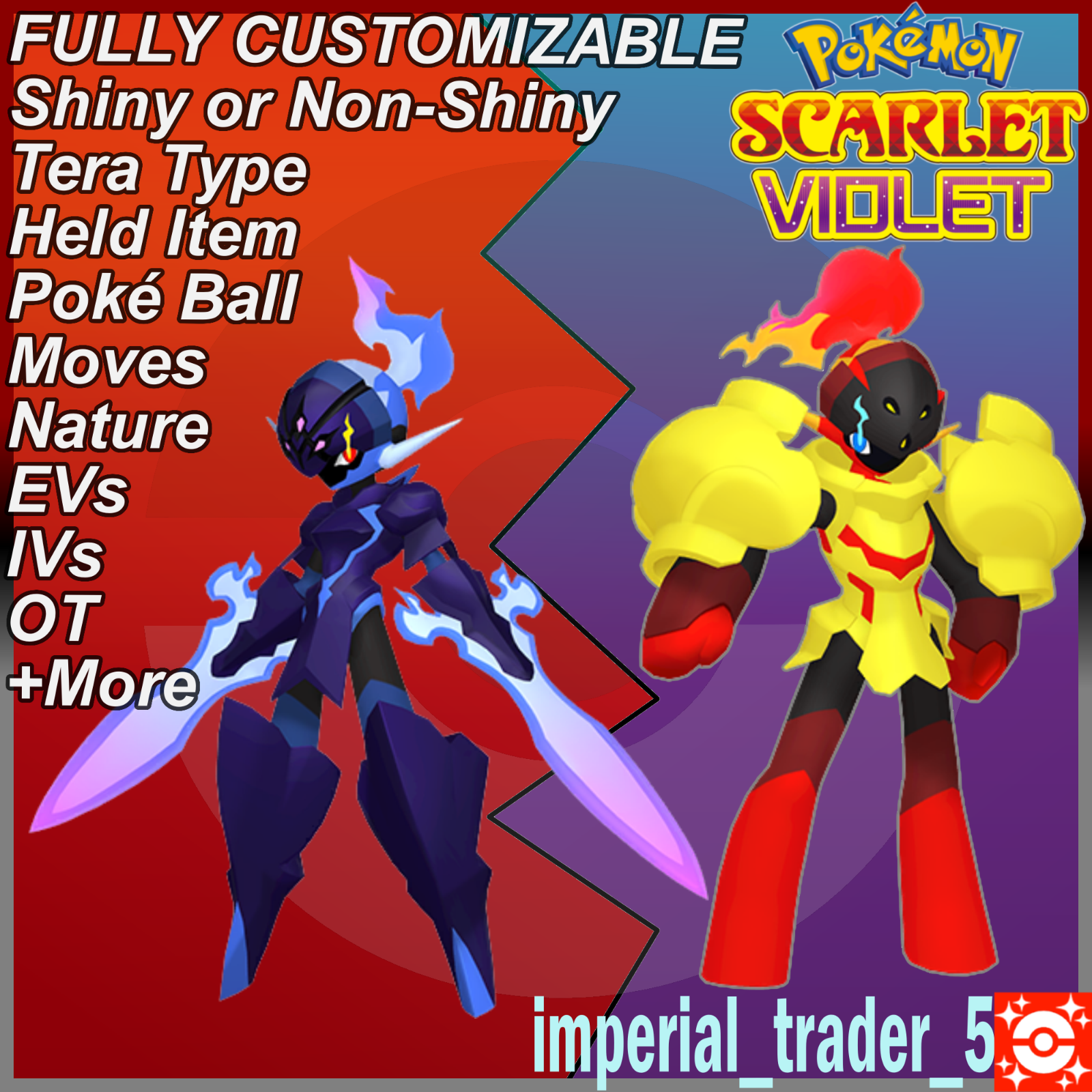 ポケットモンスター スカーレット バイオレット Pokémon Scarlet and Violet ✨ Shiny Ceruledge Armarouge