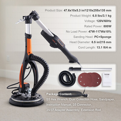 Drywall Sander 800W Brushless Motor 1000-2300RPM Variable Speed