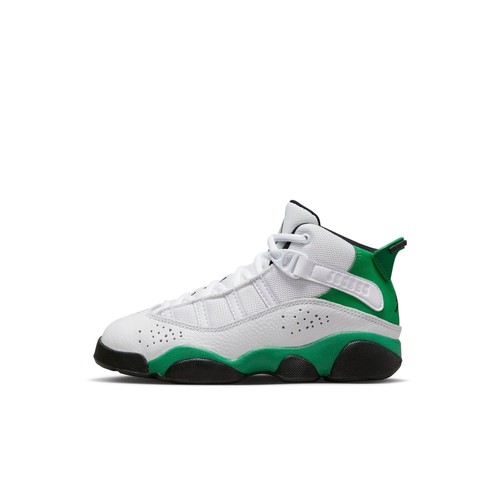

[323432-131] Детские кроссовки Air Jordan с 6 кольцами PS «WHITE LUCKY GREEN», White/black/lucky green