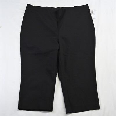 NEW Lane Bryant 20 Plus Black Pull On Pedal Capri Stretch Womens Dress Pants