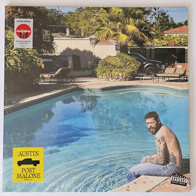 NEW Post Malone -Austin- 2LP Vinyl Light Blue Translucent Target Exclusive 2023