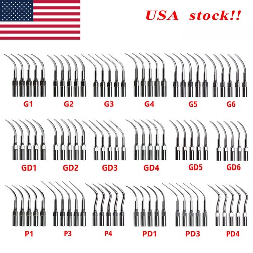 5× Dental Ultrasonic Piezo Scaler Tips fit Woodpecker EMS DTE SATELEC Handpiece