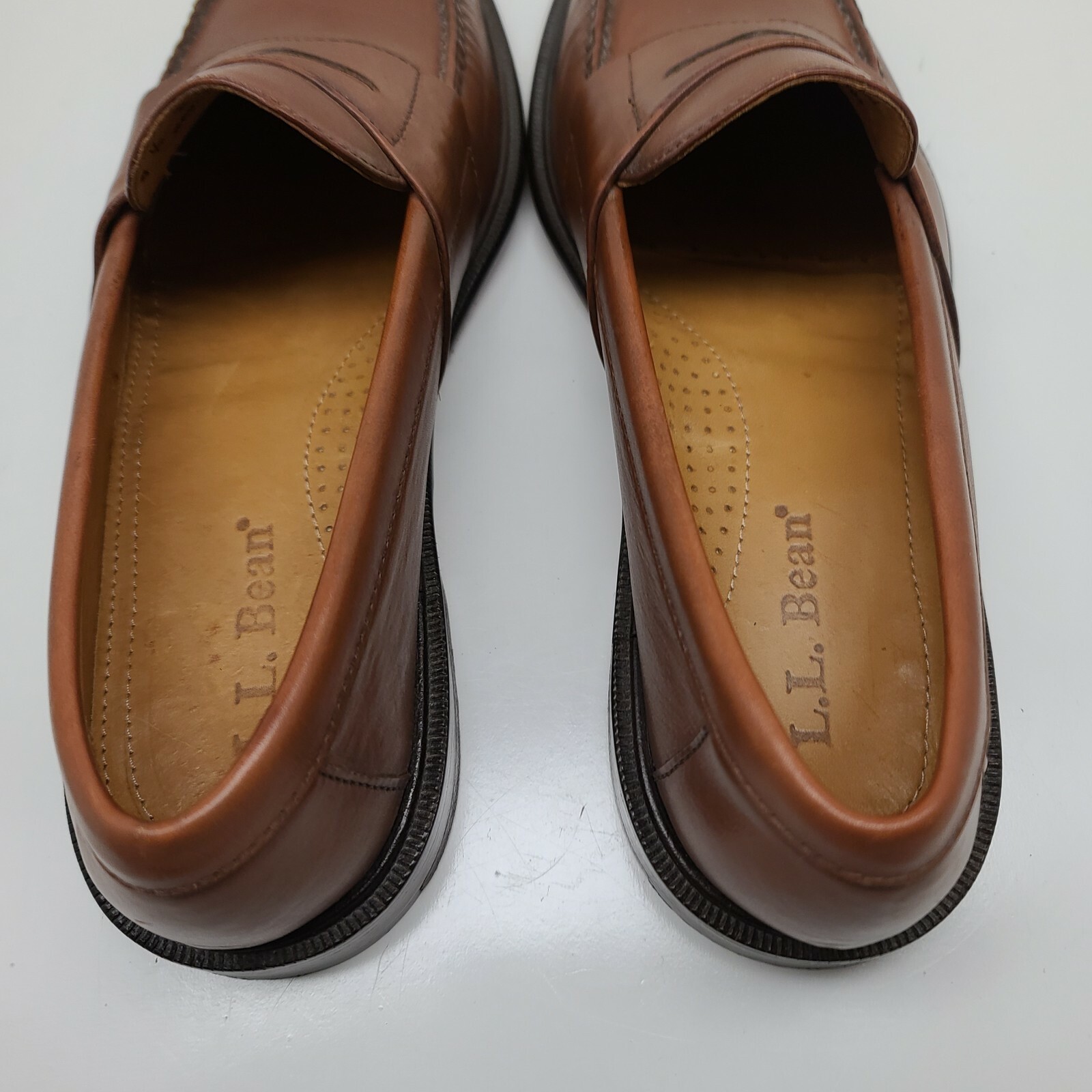 Brown Penny Loafers Leather Slip On 