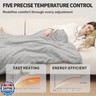 ESTINGO Faux Fur Electric Throw Blanket, Luxury Furry Throw Heated Blanket, 3D Braided Thick Rabbit Fux Fluffy Heating Blanket with 5 Heating Levels and 4 Hours Auto Off, 50